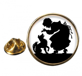 Mother Hubbard Round Pin Badge