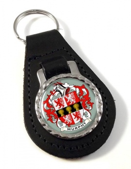 Murphy Coat of Arms Leather Key Fob