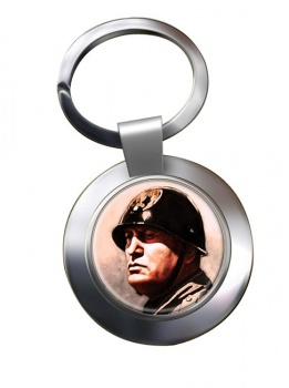 Benito Mussolini Chrome Key Ring