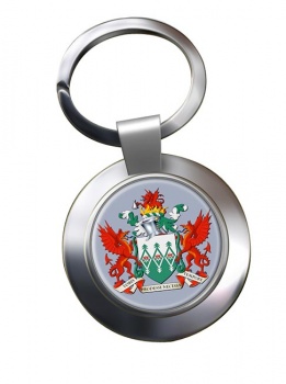 Mid and West Wales Fire Service Chrome Key Ring
