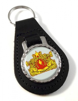 Burma Myanmar Leather Key Fob