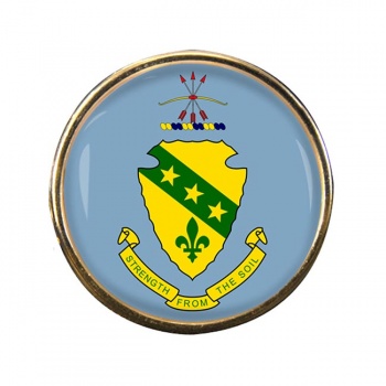 North Dakota Round Pin Badge