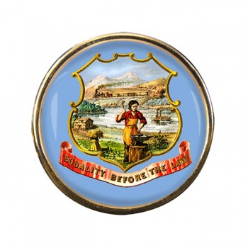 Nebraska Round Pin Badge