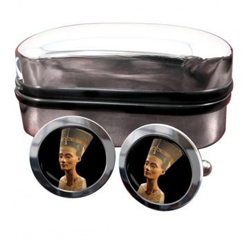 Neferneferuaten Nefertiti Round Cufflinks