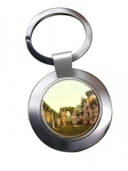 Netley Abbey Hampshire Chrome Key Ring