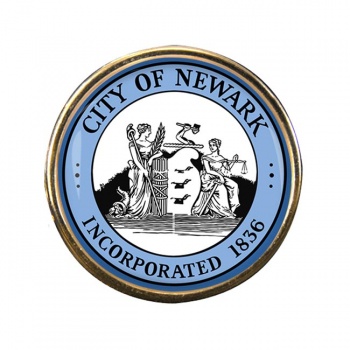 Newark NJ Round Pin Badge