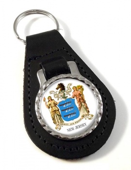 New Jersey Leather Key Fob