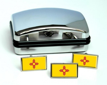 New Mexico Flag Cufflink and Tie Pin Set