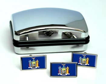 New York Flag Cufflink and Tie Pin Set