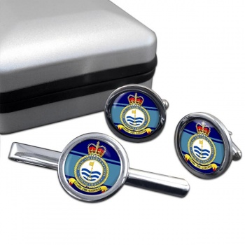 RAF Station North Front Round Cufflink and Tie Clip Set