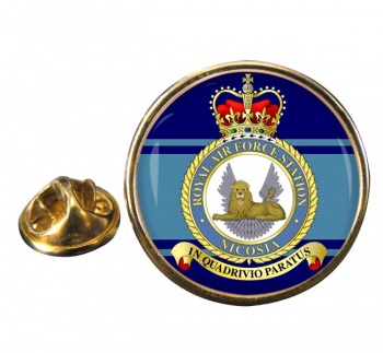 RAF Station Nicosia Round Pin Badge