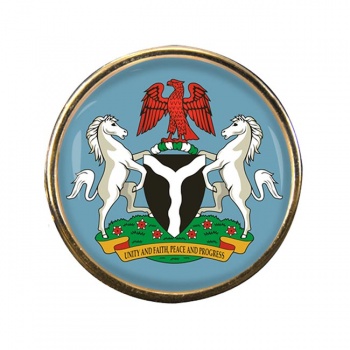 Nigeria Round Pin Badge