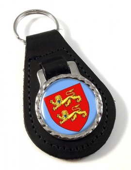 Normandie (France) Leather Key Fob