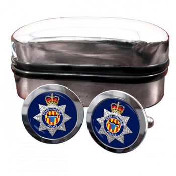 Northumbria Police Round Cufflinks
