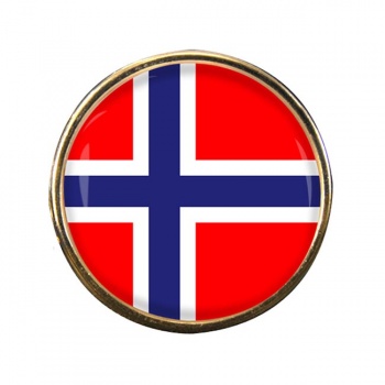 Norway Norge Round Pin Badge