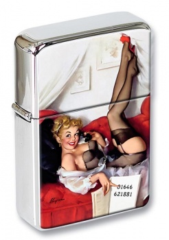 A Number to Remember Pin-up Girl Flip Top Lighter