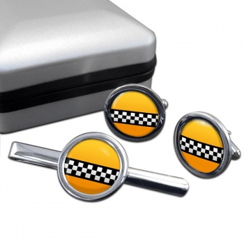 New York Taxi Cufflink and Tie Clip Set