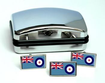 Royal New Zealand Air Force Rectangle Cufflink and Tie Pin Set
