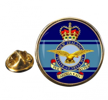 Royal New Zealand Air Force Round Pin Badge
