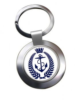 Royal New Zealand Navy Chrome Key Ring