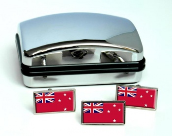 New Zealand Red Ensign Flag Cufflink and Tie Pin Set