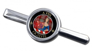 Ogilvie Scottish Clan Round Tie Clip
