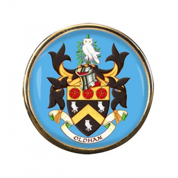 Oldham (England) Round Pin Badge