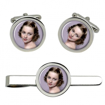 Olivia de Havilland Cufflink and Tie Clip Set