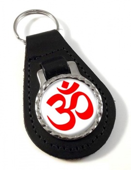 Om (Aum) Leather Key Fob