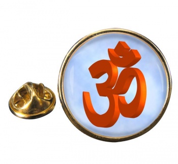 Om 3D Round Pin Badge