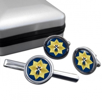 Order of the Thistle Round Cufflink and Tie Clip Set