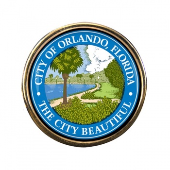 Orlando FL Round Pin Badge