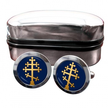 Orthodox Cross Round Cufflinks