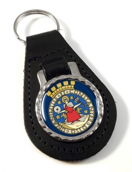 Oslo (Norway) Leather Key Fob