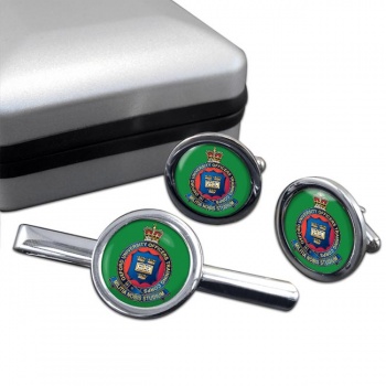 Oxford University OTC (British Army) Round Cufflink and Tie Clip Set