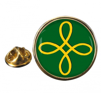 Pagan Happiness Symbol Round Pin Badge
