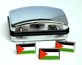 Palestine Flag Cufflink and Tie Pin Set