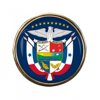 Panama Round Pin Badge
