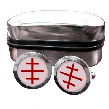 Papal Cross Round Cufflinks