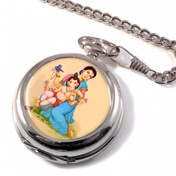 Parvati and Baby Ganesh Pocket Watch