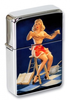 Pasta Pin-up Girl Flip Top Lighter