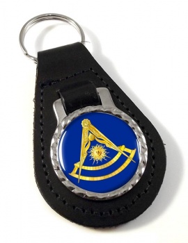 Masonic Lodge Past Master Leather Key Fob