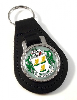 Patterson Coat of Arms Leather Key Fob