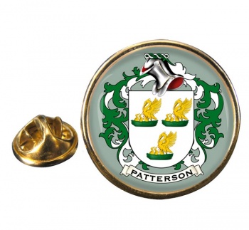 Patterson Coat of Arms Round Pin Badge