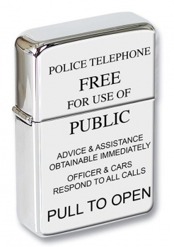 Police Box Sign Flip Top Lighter
