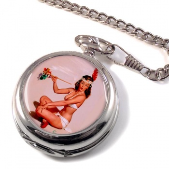 Peace Offering Pin-up Girl Pocket Watch