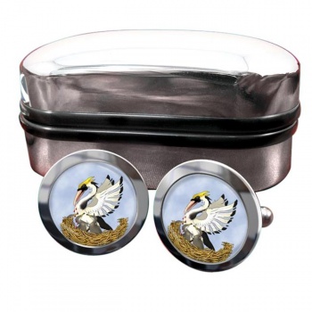 Pelican in Her Piety Round Cufflinks