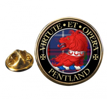 Pentland Scottish Clan Round Pin Badge
