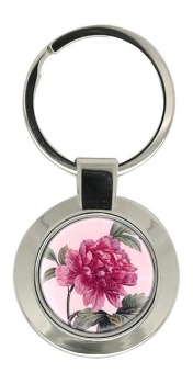 Peony Chrome Key Ring