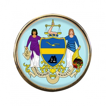 Philadelphia PA Round Pin Badge